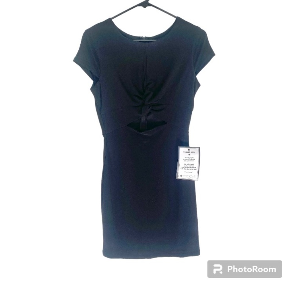 Midi little black dress, stretchy